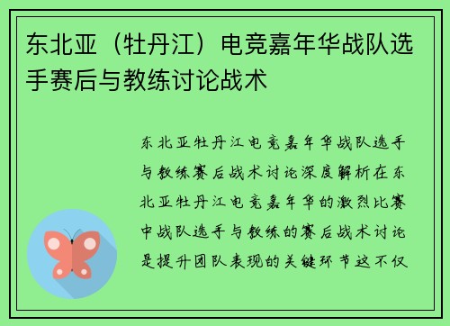 东北亚（牡丹江）电竞嘉年华战队选手赛后与教练讨论战术